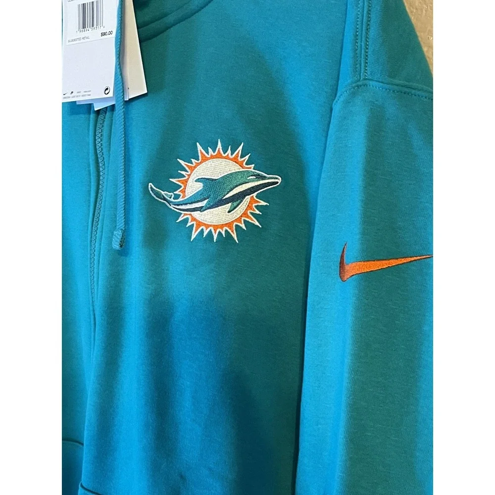 Miami Dolphins NFL Football Nike‎ Full Zip Hooded Jacket Men's 2XL NWT